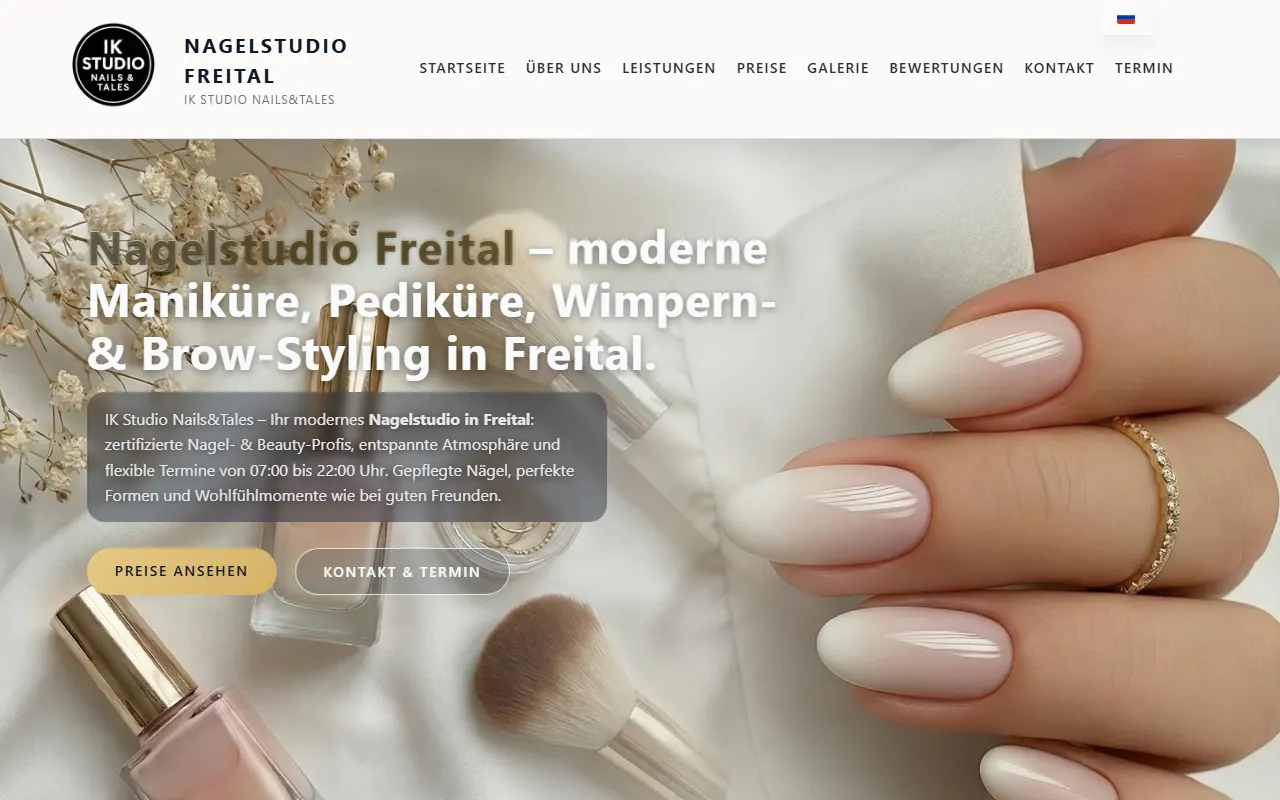 Website IK Nagelstudio – Nagelstudio, Freital