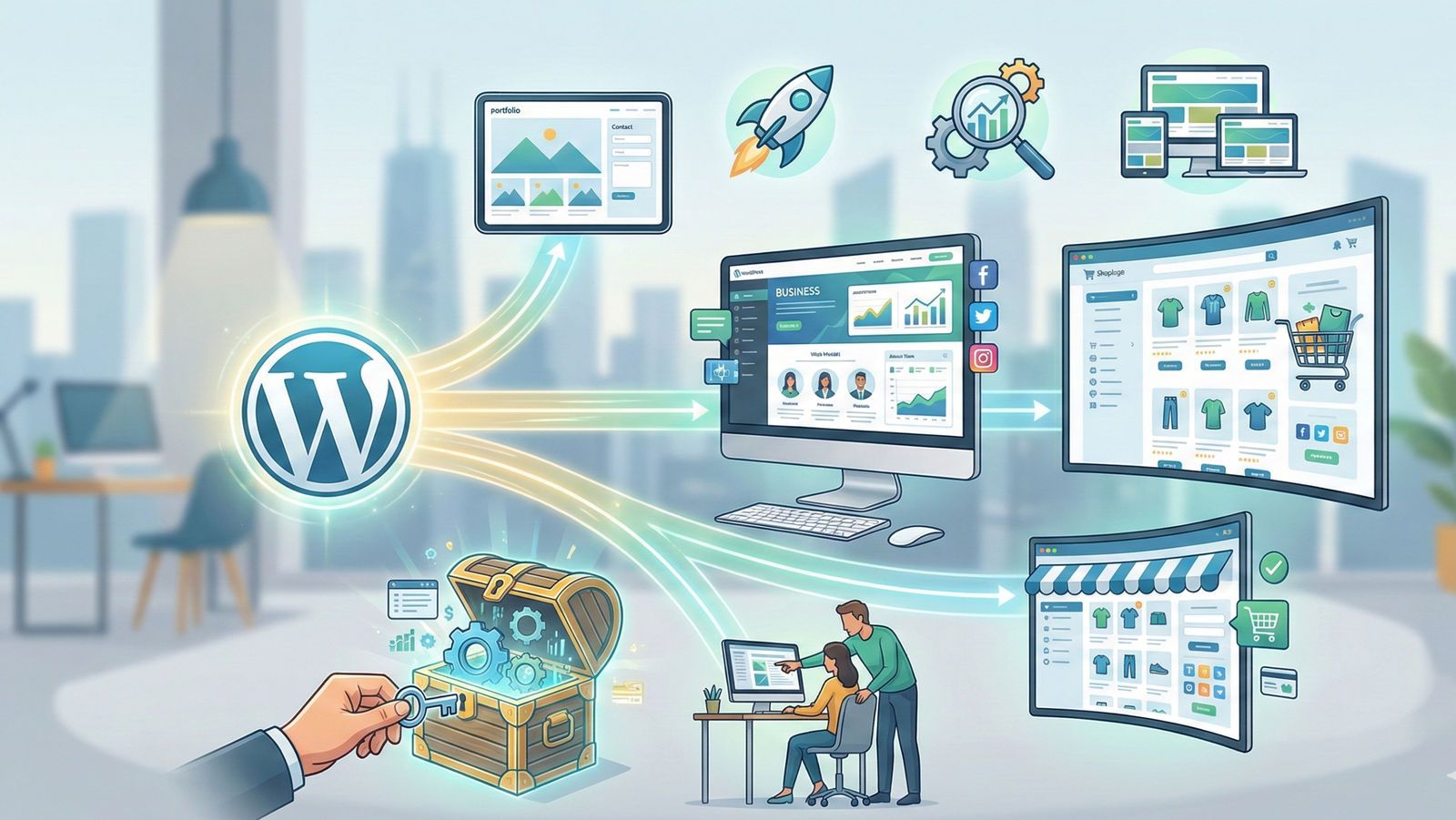 WordPress Pakete im Vergleich - Starter, Business, E-Commerce