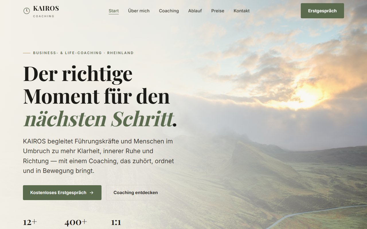 KAIROS — Konzept-Webdesign für Business- & Life-Coaching