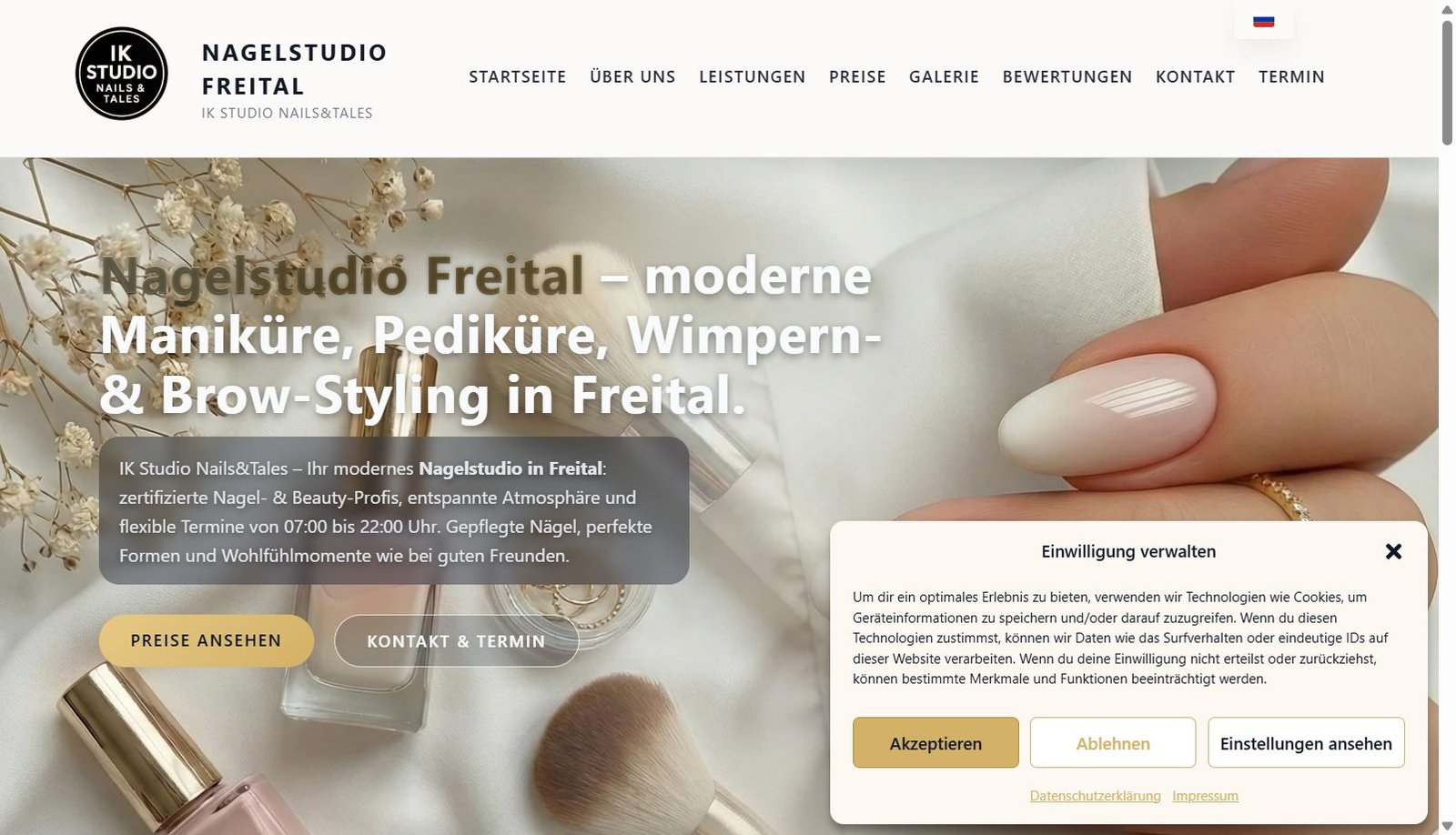 IK Nagelstudio Freital — Webdesign für Nagelstudio
