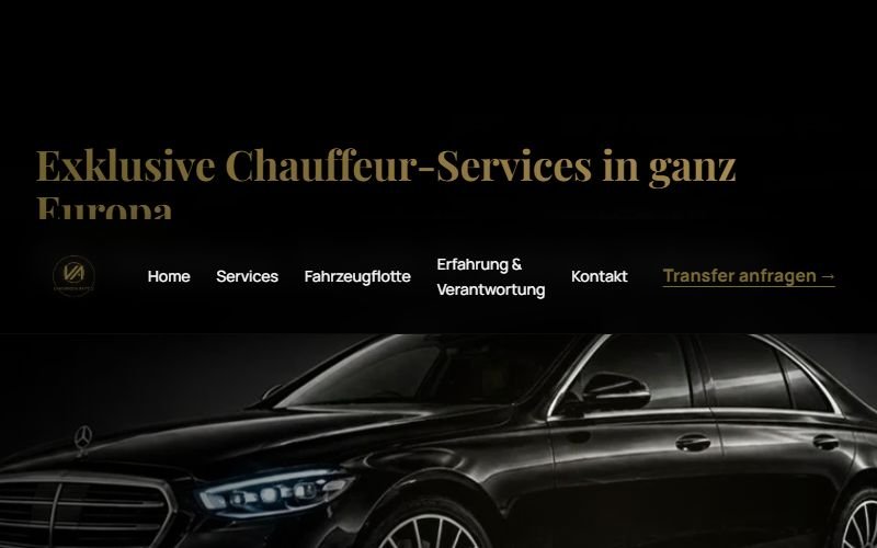 VA Limousines — Webdesign für Premium Chauffeur-Service